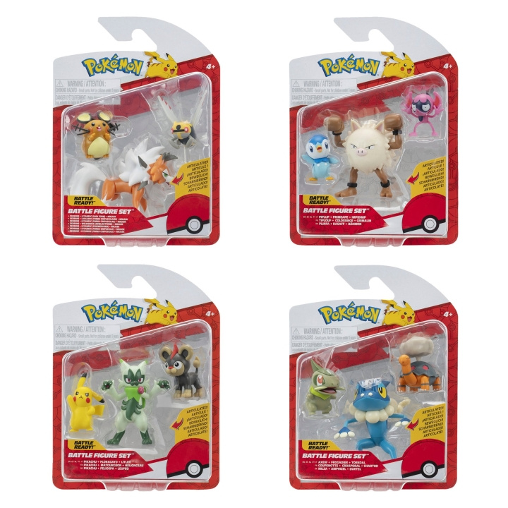 Pokémon Taistelukuvio 3 PK Ass - (95155-24) ryhmässä LELUT, TUOTTEET LAPSILLE JA VAUVOILLE / Leikkikalut, Askartelu &Pelit / Figuurit, miniatyyrit ja tarvikkeet @ TP E-commerce Nordic AB (D19504)