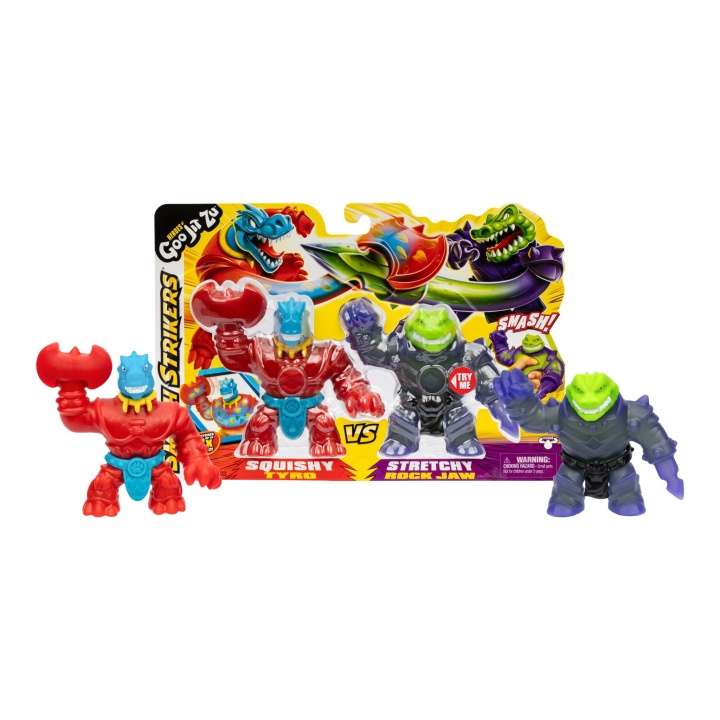 Goo Jit Zu Smash Strikers Tyro vs Rock Jaw - (42804) ryhmässä LELUT, TUOTTEET LAPSILLE JA VAUVOILLE / Leikkikalut, Askartelu &Pelit / Figuurit, miniatyyrit ja tarvikkeet @ TP E-commerce Nordic AB (D19512)