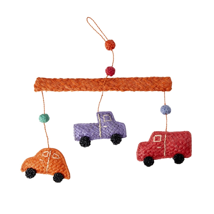RICE Raffia Mobile autojen kanssa - (KIMOB-CAR) ryhmässä LELUT, TUOTTEET LAPSILLE JA VAUVOILLE / Leikkikalut, Askartelu &Pelit / Leikkiautot @ TP E-commerce Nordic AB (D19518)