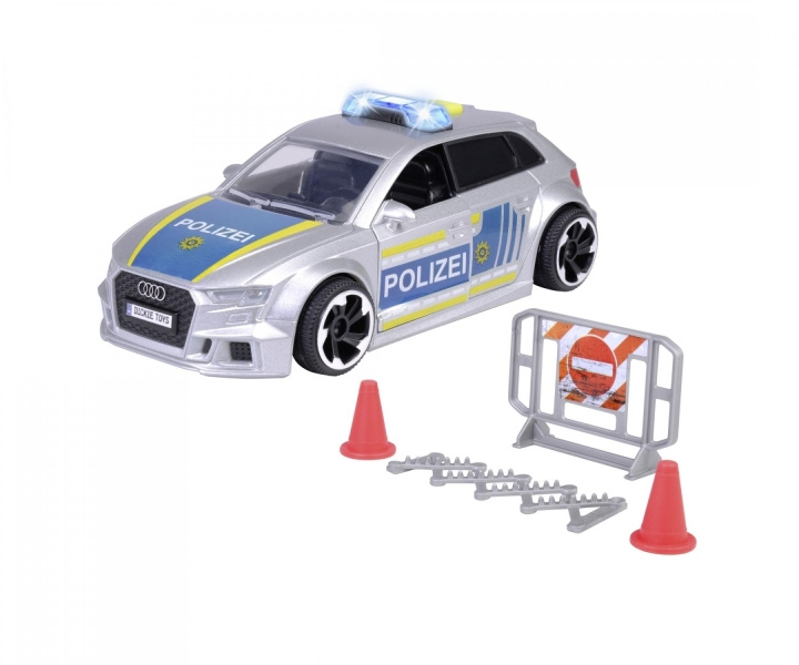 Dickie Toys Audi RS3 Police (203713016) ryhmässä LELUT, TUOTTEET LAPSILLE JA VAUVOILLE / Leikkikalut, Askartelu &Pelit / Leikkiautot @ TP E-commerce Nordic AB (D19549)