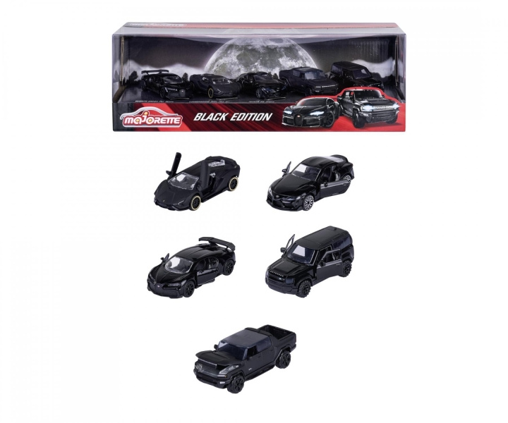 Majorette Black Edition 5 kpl lahjapakkaus (212053191) ryhmässä LELUT, TUOTTEET LAPSILLE JA VAUVOILLE / Leikkikalut, Askartelu &Pelit / Leikkiautot @ TP E-commerce Nordic AB (D19567)