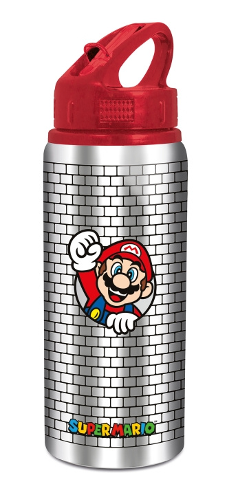 Super Mario Stor - Alu vesipullo 710ml - Super Mario (389) ryhmässä LELUT, TUOTTEET LAPSILLE JA VAUVOILLE / Syö ja juo / Tuttipullot & Tarvikkeet @ TP E-commerce Nordic AB (D19613)