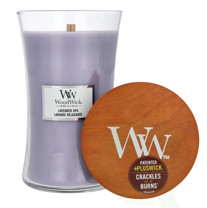 WoodWick Lavender Spa Large Hourglass Candle 0 ryhmässä KAUNEUS JA TERVEYS / Tuoksut & Parfyymit / Muut tuoksut / Tuoksukynttilät @ TP E-commerce Nordic AB (D19629)