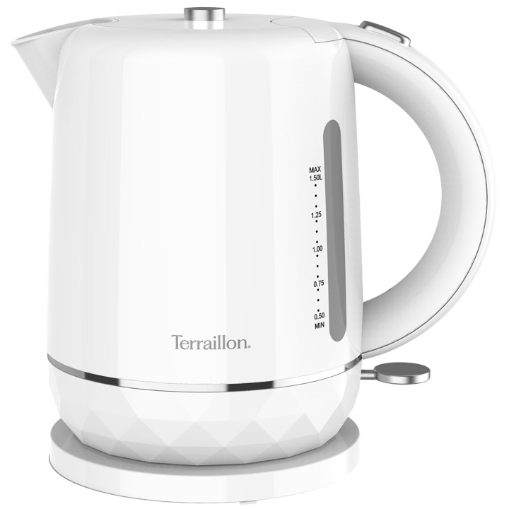 Terraillon Vattenkokare Diamond 1,5L 2200W vit ryhmässä KOTI, TALOUS JA PUUTARHA / Kodinkoneet / Vesi ja mehu / Vedenkeitin @ TP E-commerce Nordic AB (D19681)