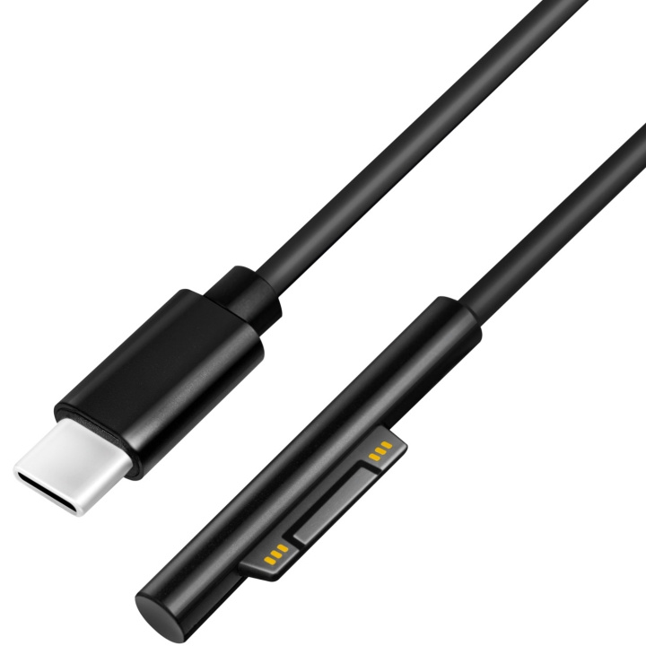 LogiLink USB-C Laddkabel Microsoft Surface 60W PD 1,8 m ryhmässä TIETOKOONET & TARVIKKEET / Kaapelit & Sovittimet / USB / USB-C @ TP E-commerce Nordic AB (D19705)