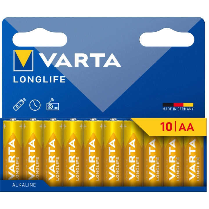 Varta Longlife AA / LR06 Batteri 10-pack ryhmässä KODINELEKTRONIIKKA / Paristot & Laturit / Akut / AA @ TP E-commerce Nordic AB (D19765)