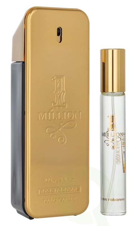 Paco Rabanne 1 Million Giftset 120 ml Edt Spray 100ml/Edt Travel Spray 20ml ryhmässä KAUNEUS JA TERVEYS / Tuoksut & Parfyymit / Parfyymit @ TP E-commerce Nordic AB (D19832)