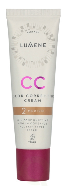 Lumene CC Color Correcting Cream SPF20 30 ml #2 Medium ryhmässä KAUNEUS JA TERVEYS / Ihonhoito / Kasvot / Päivävoide @ TP E-commerce Nordic AB (D19865)
