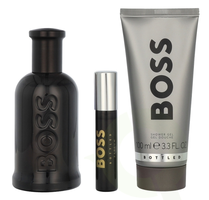 Hugo Boss Bottled Giftset 210 ml Edp Spray 100ml/ Edp Spray 10ml/Shower Gel 100ml ryhmässä KAUNEUS JA TERVEYS / Lahjapakkaukset / Miesten lahjapakkaukset @ TP E-commerce Nordic AB (D19884)