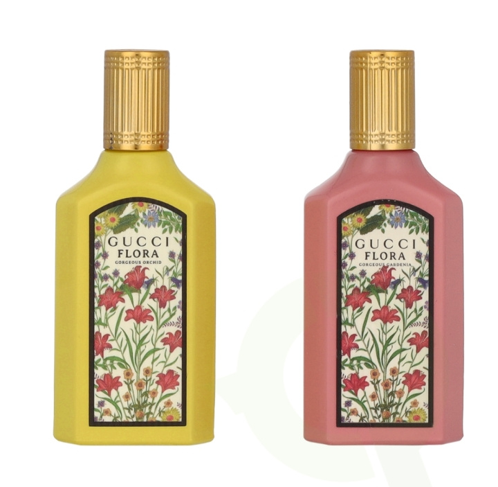 Gucci Flora Gorgeous Gardenia Miniature Set 10 ml Gorgeous Orchid Edp Spray 5ml/Gorgeous Gardenia Edp Spray 5ml ryhmässä KAUNEUS JA TERVEYS / Lahjapakkaukset / Naisten lahjapakkaukset @ TP E-commerce Nordic AB (D19885)