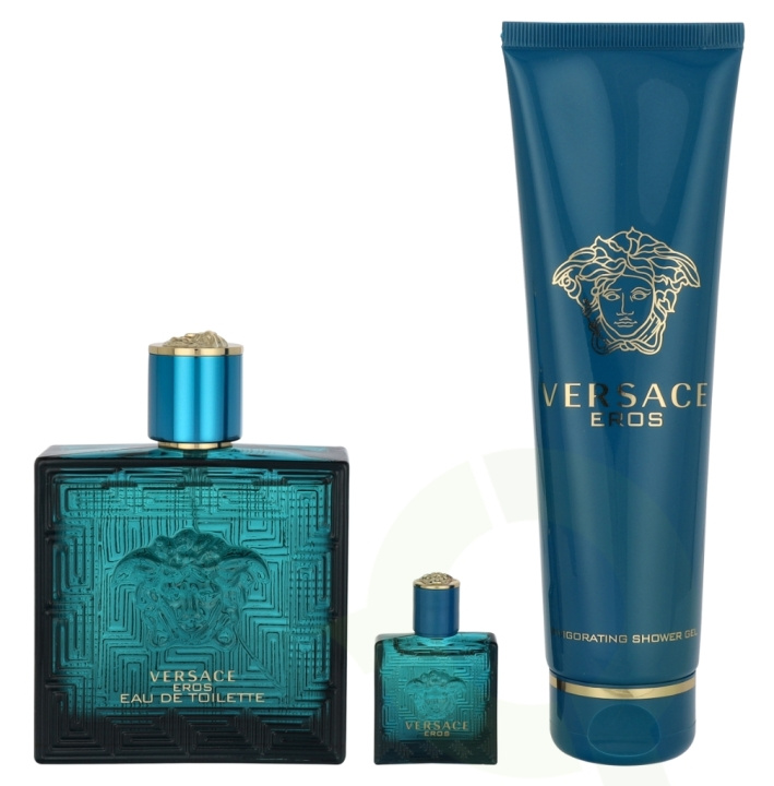 Versace Eros Energy Giftset 255 ml Edt Spray 100ml/Bath & Shower Gel 150ml/Edt 5ml ryhmässä KAUNEUS JA TERVEYS / Lahjapakkaukset / Miesten lahjapakkaukset @ TP E-commerce Nordic AB (D19894)