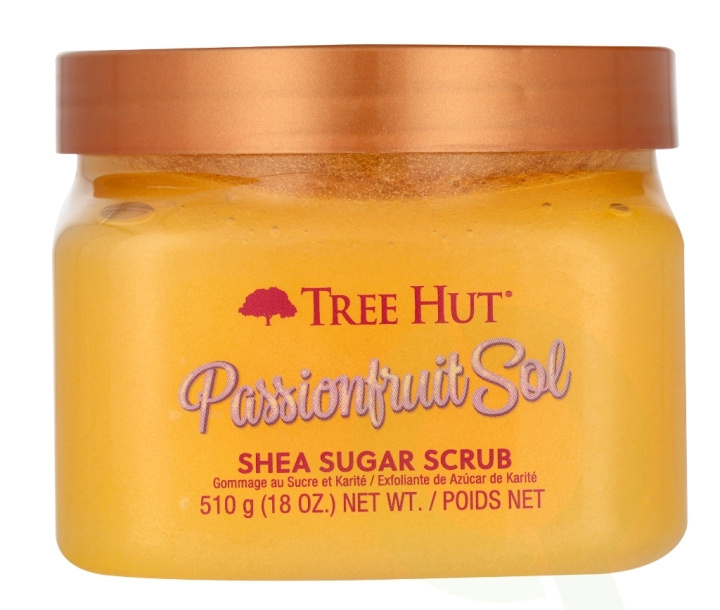Tree Hut Shea Sugar Scrub 510 g Passionfruit Sol ryhmässä KAUNEUS JA TERVEYS / Ihonhoito / Kehon hoito / Vartalovoide @ TP E-commerce Nordic AB (D19916)