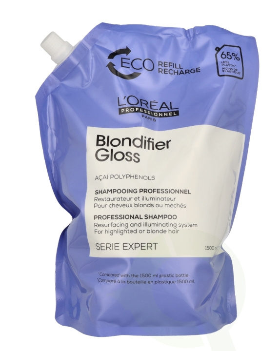 L\'Oreal Serie Expert Blondifier Gloss Shampoo Refill 1500 ml ryhmässä KAUNEUS JA TERVEYS / Hiukset &Stailaus / Hiustenhoito / Shampoo @ TP E-commerce Nordic AB (D19931)