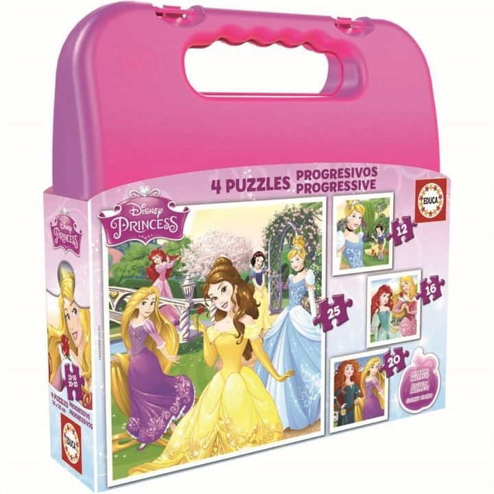 Educa Palapeli - 12-16-20-25 Disney Princess (80-16508) ryhmässä LELUT, TUOTTEET LAPSILLE JA VAUVOILLE / Leikkikalut, Askartelu &Pelit / Lasten palapeli @ TP E-commerce Nordic AB (D20249)