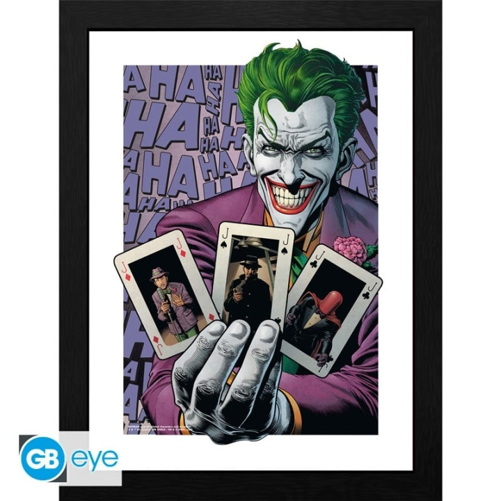 DC Comics Kehystetty tuloste The Joker Haha Cards (30x40) x2 ryhmässä URHEILU, VAPAA-AIKA JA HARRASTUS / Hauskat tavarat / Keräilyesineet @ TP E-commerce Nordic AB (D20272)