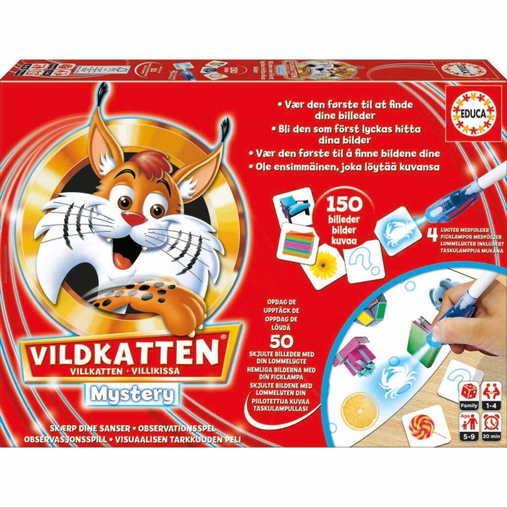 Educa Vildkatten - Mysteeri 150 palaa (78-19603) ryhmässä LELUT, TUOTTEET LAPSILLE JA VAUVOILLE / Leikkikalut, Askartelu &Pelit / Lasten palapeli @ TP E-commerce Nordic AB (D20308)