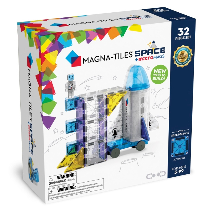 Magna Tiles Magna-laatat - Space 32 kpl (90288) ryhmässä LELUT, TUOTTEET LAPSILLE JA VAUVOILLE / Leikkikalut, Askartelu &Pelit / Rakennuslelut / Rakennuspalikat @ TP E-commerce Nordic AB (D20314)