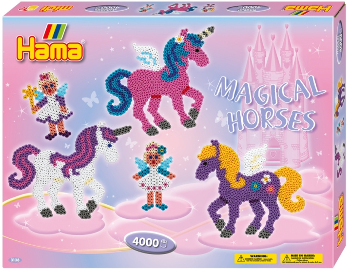 HAMA Beads Hama - Midi helmiä - lahjapakkaus - Taikahevoset (3138) ryhmässä URHEILU, VAPAA-AIKA JA HARRASTUS / Harrastus / Helmet @ TP E-commerce Nordic AB (D20335)