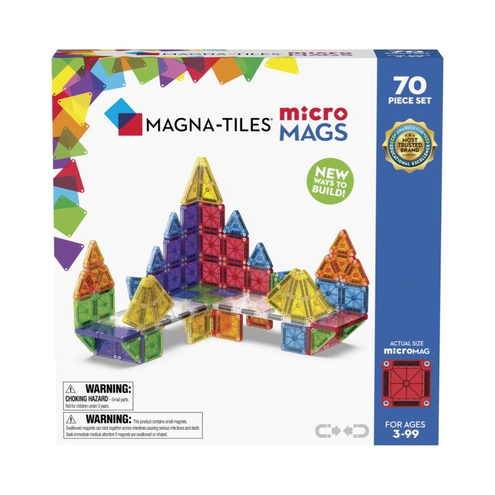 Magna Tiles Magna-Tiles - microMAGS 70kpl (90296) ryhmässä LELUT, TUOTTEET LAPSILLE JA VAUVOILLE / Leikkikalut, Askartelu &Pelit / Rakennuslelut / Rakennuspalikat @ TP E-commerce Nordic AB (D20357)