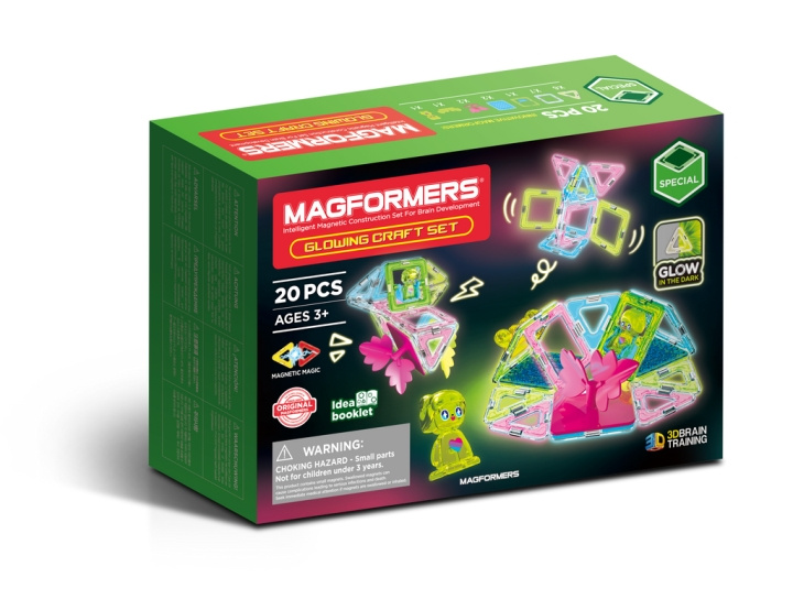 Magformers Hehkuva askartelusetti 20 kpl (20-799022) ryhmässä LELUT, TUOTTEET LAPSILLE JA VAUVOILLE / Leikkikalut, Askartelu &Pelit / Käsityöt @ TP E-commerce Nordic AB (D20358)