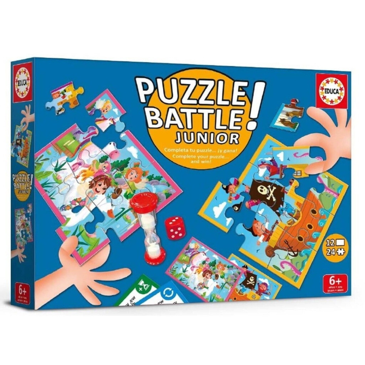 Educa Puzzle Battle Junior Eläimet - (80-20116) ryhmässä LELUT, TUOTTEET LAPSILLE JA VAUVOILLE / Leikkikalut, Askartelu &Pelit / Lasten palapeli @ TP E-commerce Nordic AB (D20360)