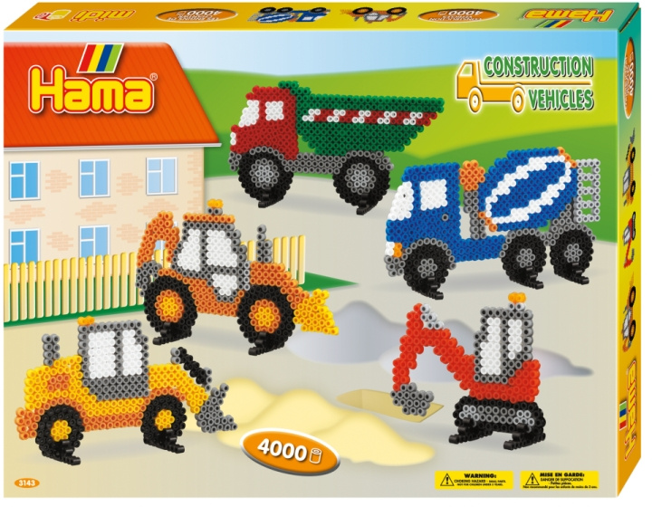 HAMA Beads Midi - Lahjapakkaus - Rakennusajoneuvot (3143) ryhmässä LELUT, TUOTTEET LAPSILLE JA VAUVOILLE / Leikkikalut, Askartelu &Pelit / Käsityöt @ TP E-commerce Nordic AB (D20390)