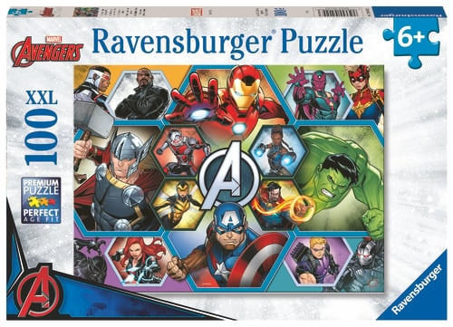 Ravensburger Marvel Avengers - 100p (12004029) ryhmässä LELUT, TUOTTEET LAPSILLE JA VAUVOILLE / Leikkikalut, Askartelu &Pelit / Lasten palapeli @ TP E-commerce Nordic AB (D20444)