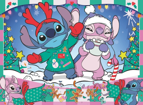 Ravensburger Disney Stitch Christmas - 100p (12004030) ryhmässä LELUT, TUOTTEET LAPSILLE JA VAUVOILLE / Leikkikalut, Askartelu &Pelit / Lasten palapeli @ TP E-commerce Nordic AB (D20445)