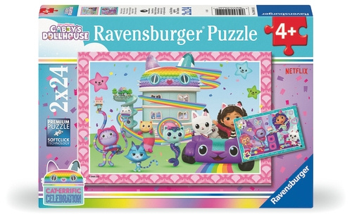 Ravensburger Gabbyn nukkekoti - 2x24p (12004112) ryhmässä LELUT, TUOTTEET LAPSILLE JA VAUVOILLE / Leikkikalut, Askartelu &Pelit / Lasten palapeli @ TP E-commerce Nordic AB (D20456)