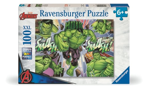 Ravensburger Marvel Hulk 100p XXL - (12004119) ryhmässä LELUT, TUOTTEET LAPSILLE JA VAUVOILLE / Leikkikalut, Askartelu &Pelit / Lasten palapeli @ TP E-commerce Nordic AB (D20461)
