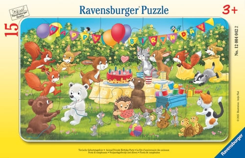 Ravensburger Eläinten syntymäpäiväjuhlat 15p - (12004042) ryhmässä LELUT, TUOTTEET LAPSILLE JA VAUVOILLE / Leikkikalut, Askartelu &Pelit / Lasten palapeli @ TP E-commerce Nordic AB (D20474)