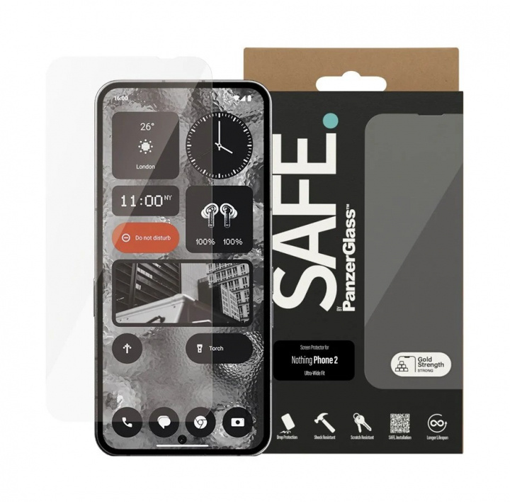 PanzerGlass SAFE by PanzerGlass - Näytönsuoja - Nothing Phone 2 - erittäin laaja istuvuus ryhmässä ÄLYPUHELIMET JA TABLETIT / Puhelimen suojakotelo / Apple / iPhone 7 / Näytönsuoja @ TP E-commerce Nordic AB (D20476)