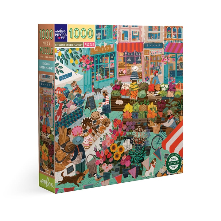 eeBoo Palapeli 1000 kpl - English Green Market - (EPZTEGM) ryhmässä URHEILU, VAPAA-AIKA JA HARRASTUS / Harrastus / Palapeli @ TP E-commerce Nordic AB (D20486)