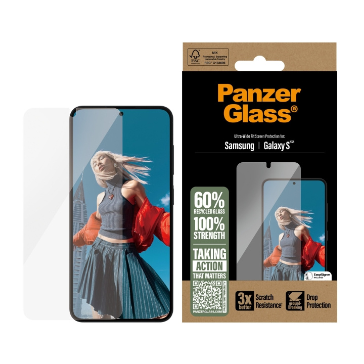 Panzer Lasi - Näytönsuoja Galaxy S25, UWF ryhmässä ÄLYPUHELIMET JA TABLETIT / Puhelimen suojakotelo / Samsung @ TP E-commerce Nordic AB (D20497)