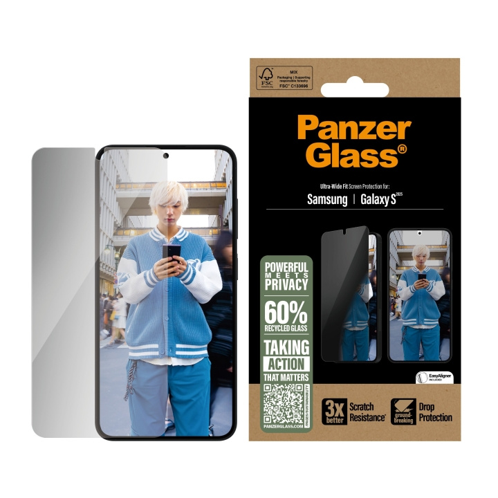 Panzer Lasi - Yksityisyydensuoja Galaxy S25, UWF ryhmässä ÄLYPUHELIMET JA TABLETIT / Puhelimen suojakotelo / Samsung @ TP E-commerce Nordic AB (D20502)