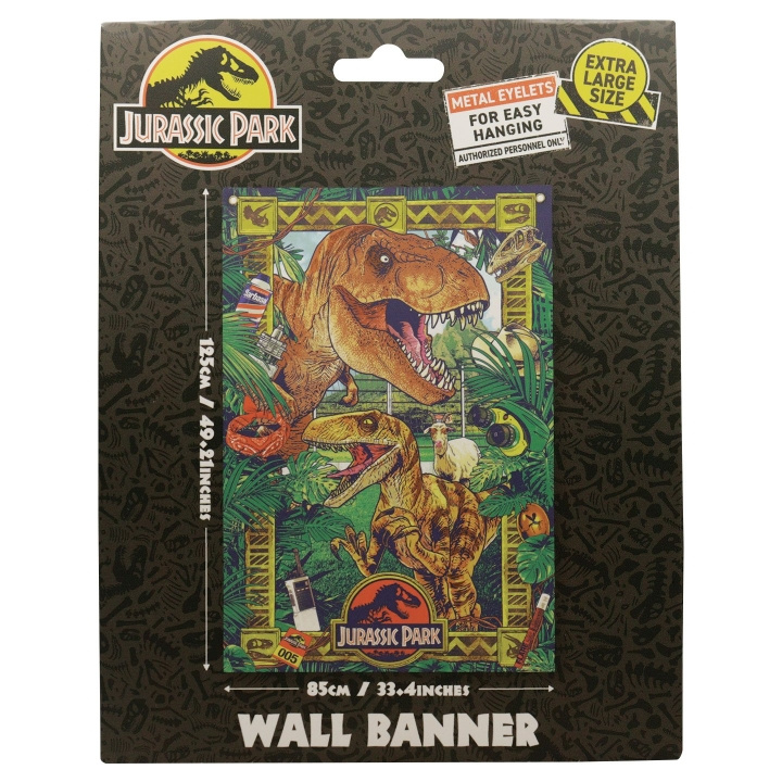 Jurassic Park seinäbanneri ryhmässä URHEILU, VAPAA-AIKA JA HARRASTUS / Hauskat tavarat / Keräilyesineet @ TP E-commerce Nordic AB (D20546)