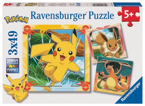 Ravensburger Pokémon 3x49p - (12004062) ryhmässä LELUT, TUOTTEET LAPSILLE JA VAUVOILLE / Leikkikalut, Askartelu &Pelit / Lasten palapeli @ TP E-commerce Nordic AB (D20587)