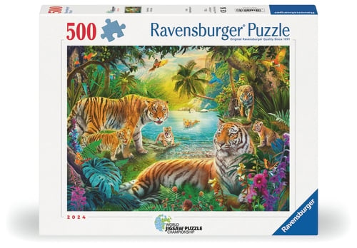 Ravensburger Tiikeriperhe keidas - 500p (12001384) ryhmässä LELUT, TUOTTEET LAPSILLE JA VAUVOILLE / Leikkikalut, Askartelu &Pelit / Lasten palapeli @ TP E-commerce Nordic AB (D20595)
