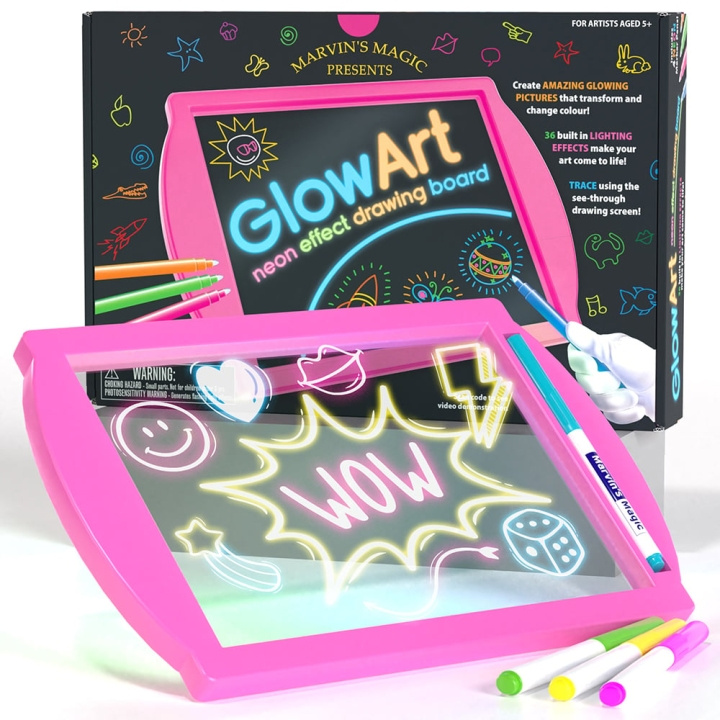Marvin\'s Magic Marvins Magic - Glow Art - vaaleanpunainen - (MMG009P) ryhmässä LELUT, TUOTTEET LAPSILLE JA VAUVOILLE / Leikkikalut, Askartelu &Pelit / Käsityöt @ TP E-commerce Nordic AB (D20642)