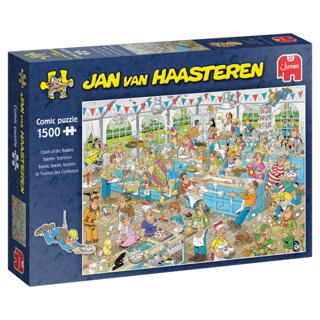 Jan van Haasteren Clash of the Bakers (1500 kpl) (JUM9077) ryhmässä URHEILU, VAPAA-AIKA JA HARRASTUS / Harrastus / Palapeli @ TP E-commerce Nordic AB (D20650)