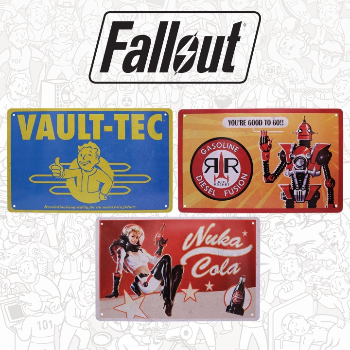 Fanatik Fallout tinasta kyltti sarja ryhmässä URHEILU, VAPAA-AIKA JA HARRASTUS / Hauskat tavarat / Keräilyesineet @ TP E-commerce Nordic AB (D20682)