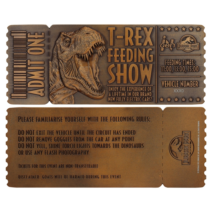 Jurassic Park ruokinta Show lippu ryhmässä URHEILU, VAPAA-AIKA JA HARRASTUS / Hauskat tavarat / Keräilyesineet @ TP E-commerce Nordic AB (D20686)