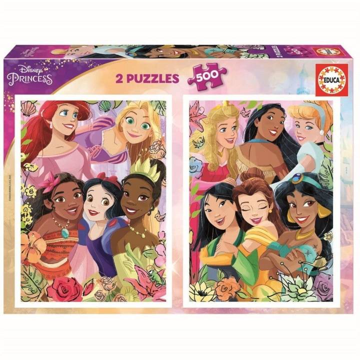 Educa Palapeli - 2x500 Disney Princess (80-19253) ryhmässä LELUT, TUOTTEET LAPSILLE JA VAUVOILLE / Leikkikalut, Askartelu &Pelit / Lasten palapeli @ TP E-commerce Nordic AB (D20841)