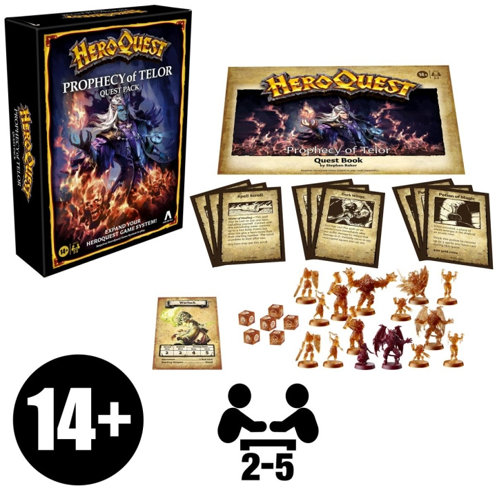 AVALON HILL Lautapeli HeroQuest: Prophecy Of Telor Quest Pack (Laajennuspakkaus) ryhmässä LELUT, TUOTTEET LAPSILLE JA VAUVOILLE / Peli / Lautapelit @ TP E-commerce Nordic AB (D20908)