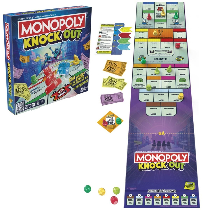 Hasbro gaming Lautapeli Monopoly Knockout (SE) ryhmässä LELUT, TUOTTEET LAPSILLE JA VAUVOILLE / Peli / Lautapelit @ TP E-commerce Nordic AB (D20913)