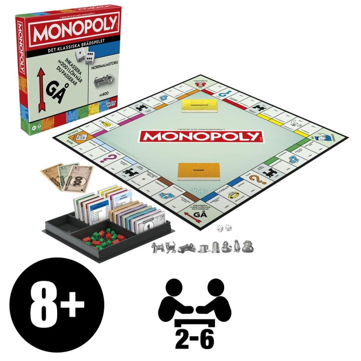 Hasbro gaming Lautapeli Monopoly Classic 90th Year Edition (SE) ryhmässä LELUT, TUOTTEET LAPSILLE JA VAUVOILLE / Peli / Lautapelit @ TP E-commerce Nordic AB (D20920)