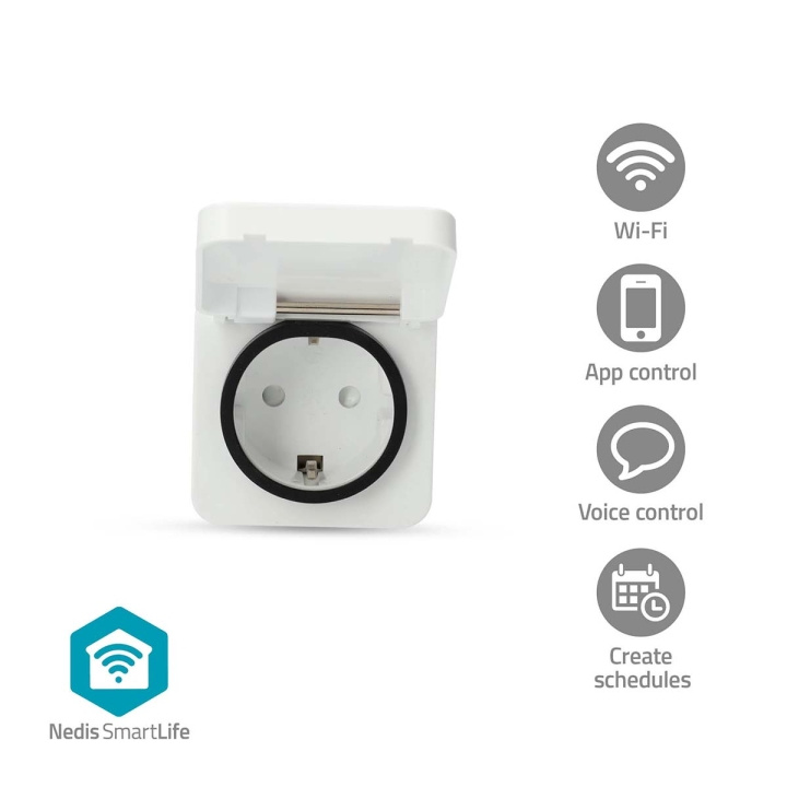 Nedis SmartLife Älypistorasia | Wi-Fi | IP44 | 3680 W | Maadoitettu virtaliitin | -25 - 55 °C | Android™ / IOS | Harmaa / Valkoinen | 1 kpl ryhmässä KOTI, TALOUS JA PUUTARHA / Älykodit / Smart plugs @ TP E-commerce Nordic AB (D20923)