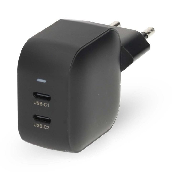 Nedis Seinälaturi | 45 W | GaN | PD3.0 | Pikalataus-toiminto | 2.25 A / 3.0 A | Lähtöliitäntöjen määrä: 2 | 2x USB-C™ | Automaattinen Jännitteen Valinta | Musta ryhmässä ÄLYPUHELIMET JA TABLETIT / Laturit & Kaapelit / Seinälaturi / Seinälaturi Type C @ TP E-commerce Nordic AB (D20949)