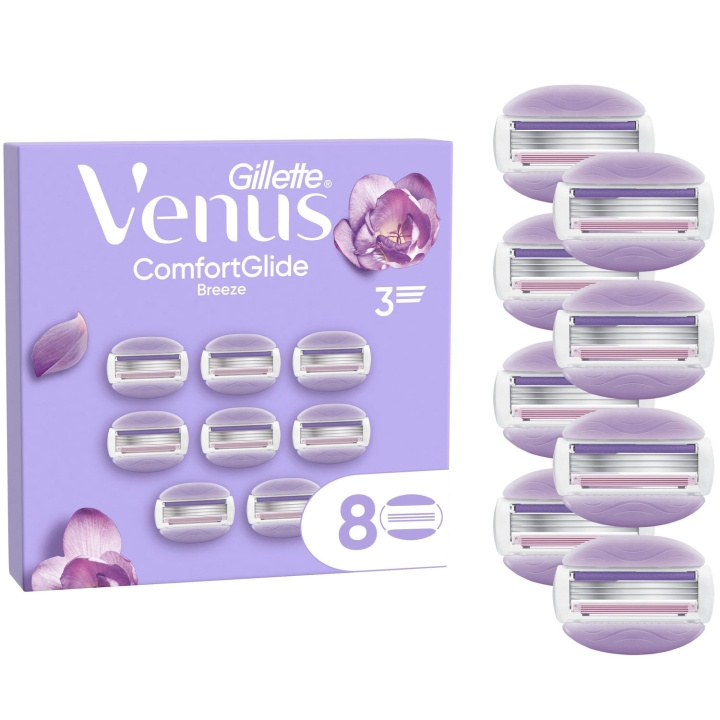 Gillette Rakblad Comfortglide Breeze 8st ryhmässä KAUNEUS JA TERVEYS / Hiukset &Stailaus / Sheivaus ja trimmaus / Partahöylät & Tarvikkeet @ TP E-commerce Nordic AB (D21003)