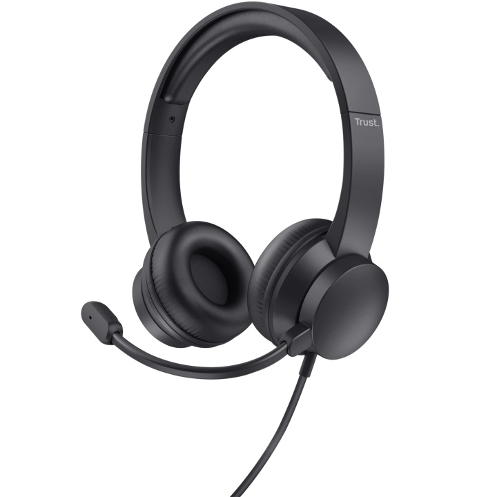 Trust Ayda PC-headset 3,5mm Svart ryhmässä TIETOKOONET & TARVIKKEET / Tietokonetarvikkeet / Kuulokkeet @ TP E-commerce Nordic AB (D21066)